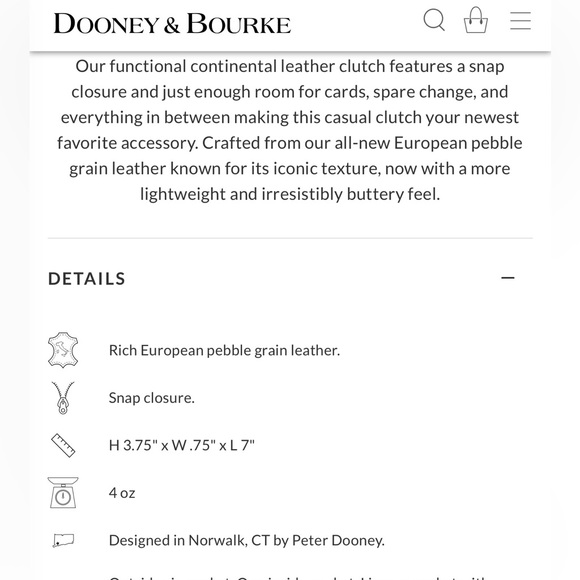 LIKE NEW Dooney & Bourke Pebble Grain Leather Continental Clutch - Picture 4 of 4